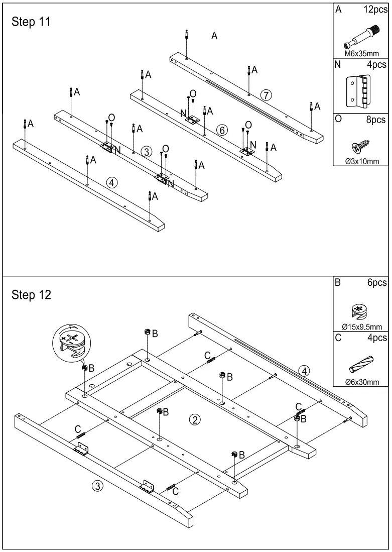 ModernLuxe WF297880 51 2 Inch Multifunctional Large storage capacity Cabinet Morden Console Table - Figer8