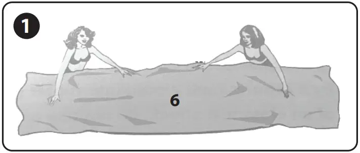 SereneLife SLPLRCT24 Rectangular Metal Frame Pool Set - Liner Preparation