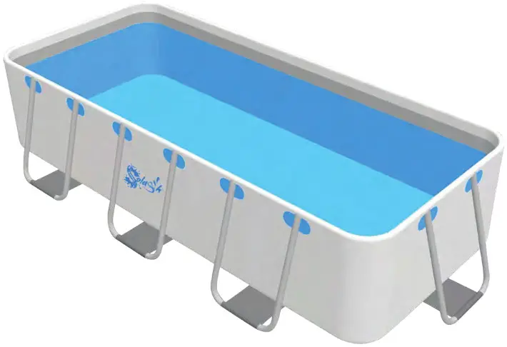 SereneLife SLPLRCT24 Rectangular Metal Frame Pool Set - pool