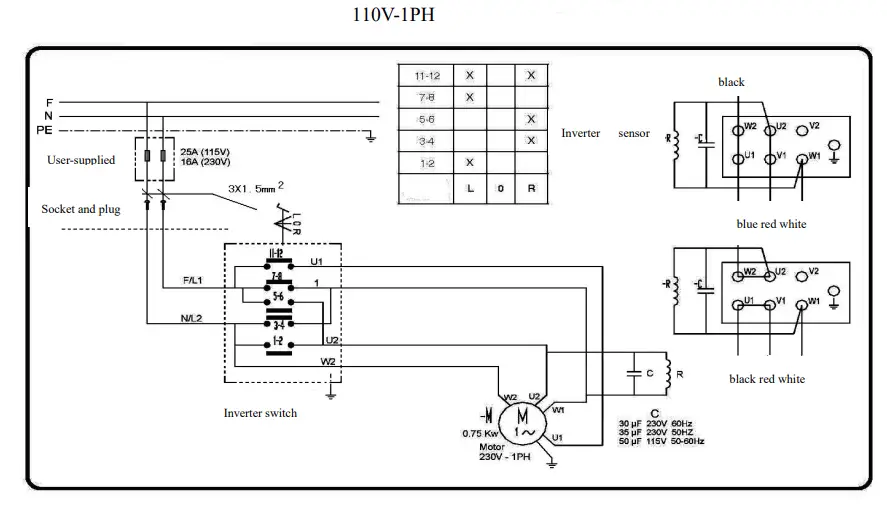 TOOLOTS 819F Automatic Tyre Changer - Circuit diagram
