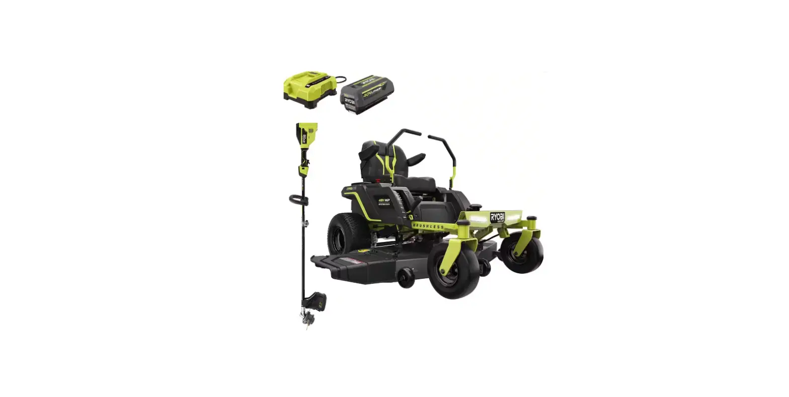 Ryobi Electric Zero Turn Mower & String Trimmer Instruction Manual Ryobi Electric Zero Turn Mower & String Trimmer Instruction Manual