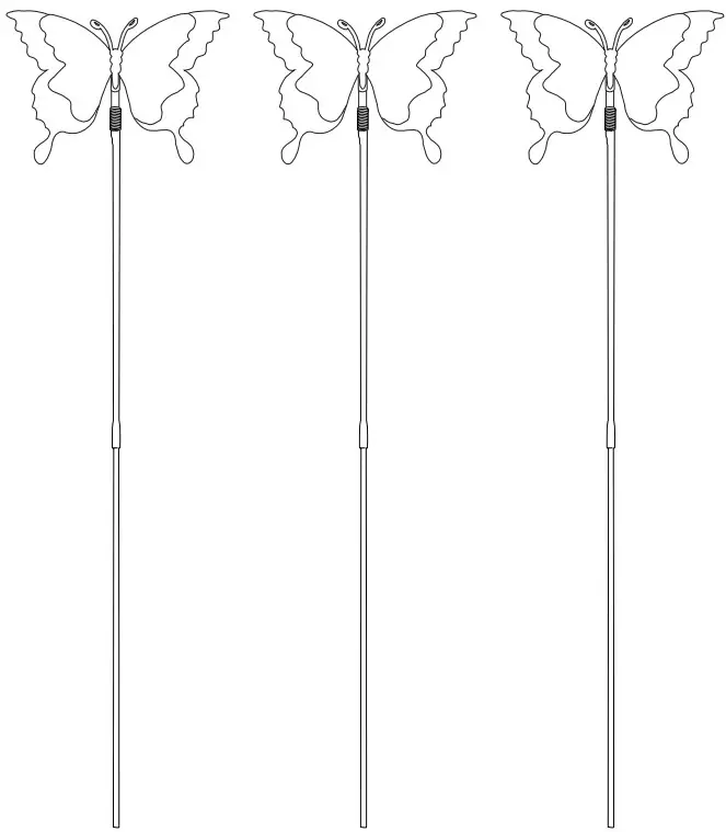 glitzhome 2023000018 Metal Butterfly Pick -