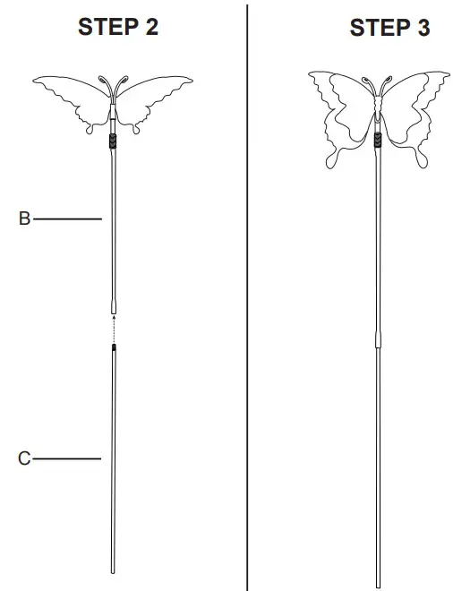 glitzhome 2023000018 Metal Butterfly Pick - STEP 3