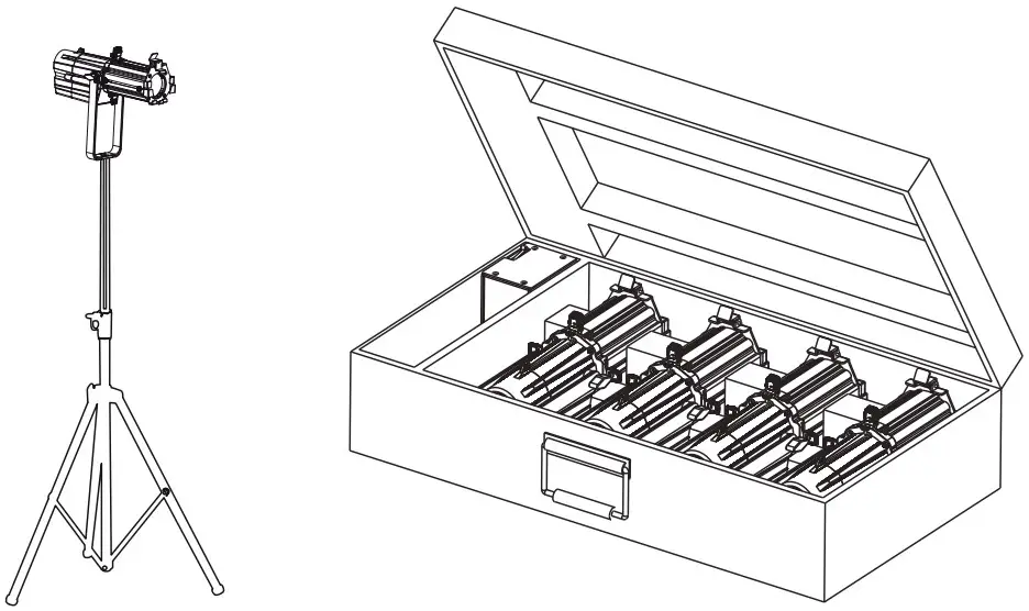 WITH TRIPOD SUITCASE