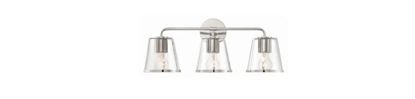 Crystorama Ful-913-pn-cl Fulton 3 Light 23 Inch Polished Nickel Bathroom Vanity Wall Light Instruction Manual