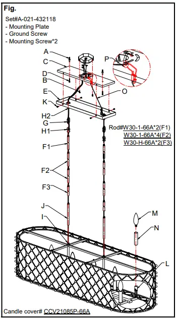 MINKA-LAVERY-2869-66A-Sheer-Elegance-Linear-Pendant-Chandelier-fig 1