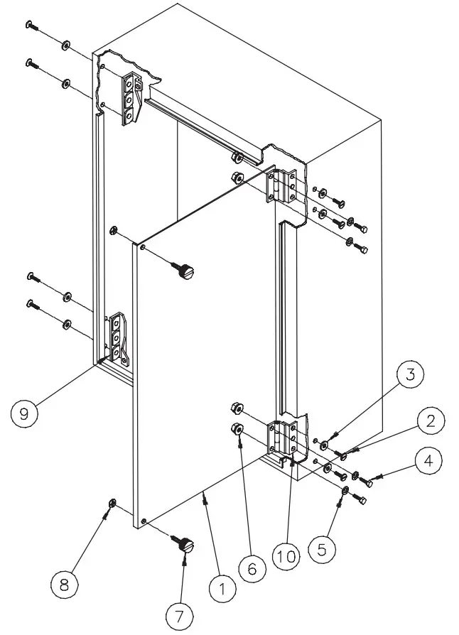 nVent HOFFMAN ANADFK NEMA Swing Out Panel Kit - Fig 1