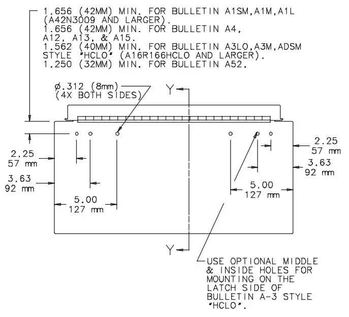 nVent HOFFMAN ANADFK NEMA Swing Out Panel Kit - Fig 3
