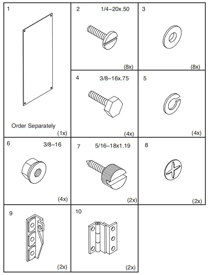 nVent HOFFMAN ANADFK NEMA Swing Out Panel Kit - Fig