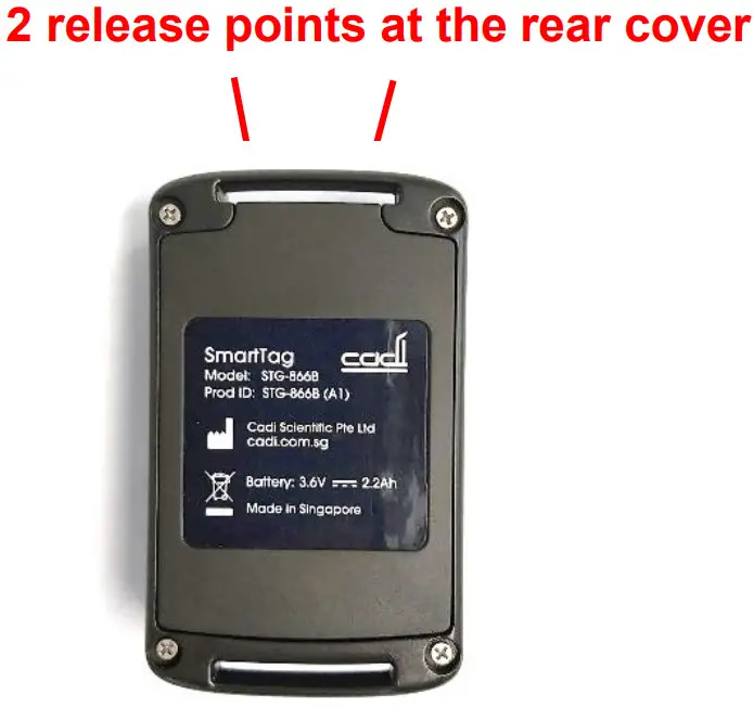Cadl STG 866B SmartTag Bluetooth Tracker - rear cover