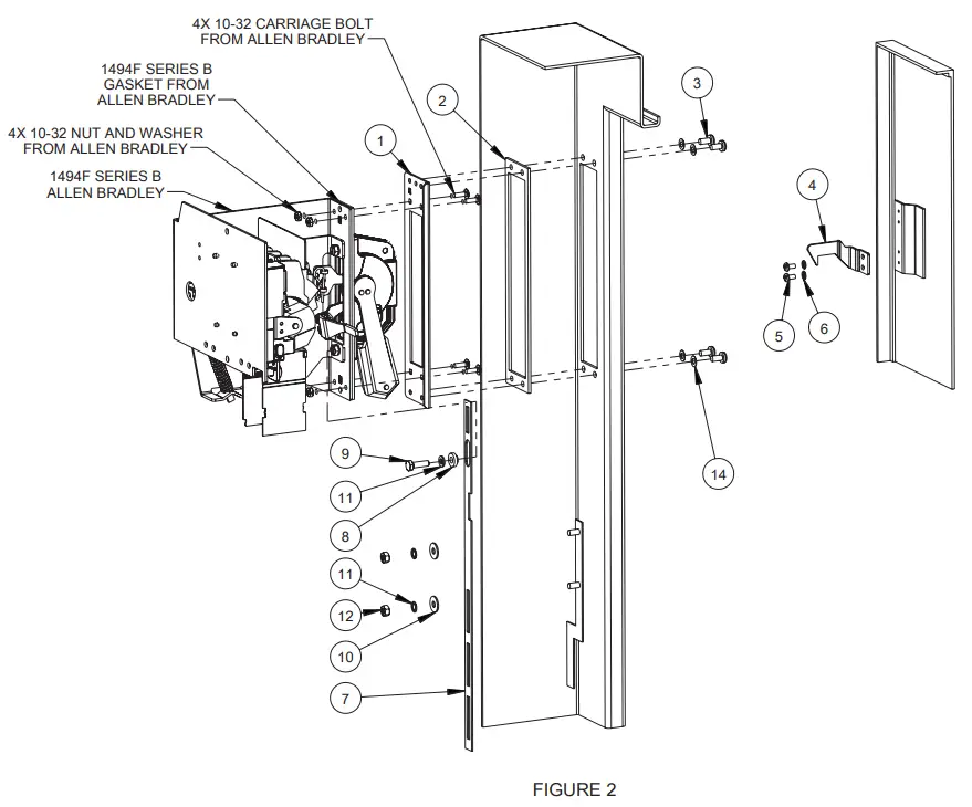 nVent HOFFMAN ABF Operator Adapter Universal Cutout -fig4