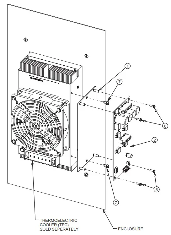 nVent HOFFMAN TEC24VCNTLRN Thermoelectric Temperature Controller - DETAIL DRAWING