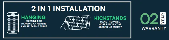 V TAC VT 10241 120x2W Folding Solar Panels - Figure