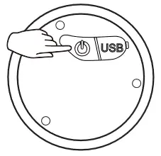 VIVITAR ES33-SF-TA Floatie Speaker - power button