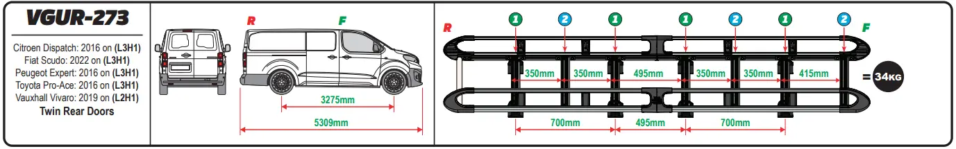 VAN GUARD IN8352 ULTI Rack Plus Van Roof Racks-fig3