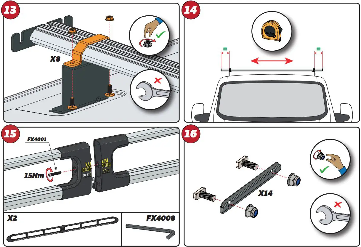 VAN GUARD IN8338 Ulti Rack plus Instruction Manual - How to use