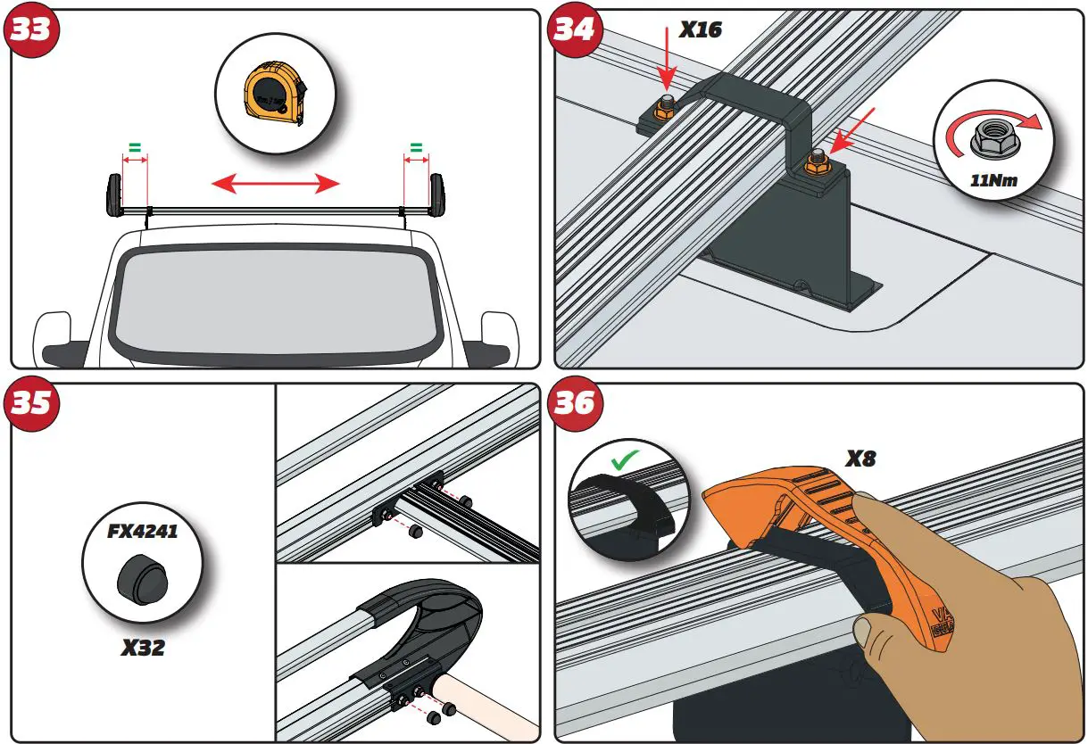 VAN GUARD IN8338 Ulti Rack plus Instruction Manual - How to use