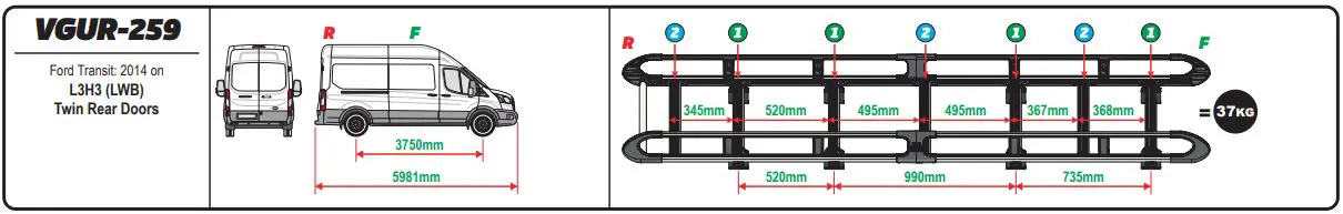 VAN GUARD IN8338 Ulti Rack plus Instruction Manual - Product Overview