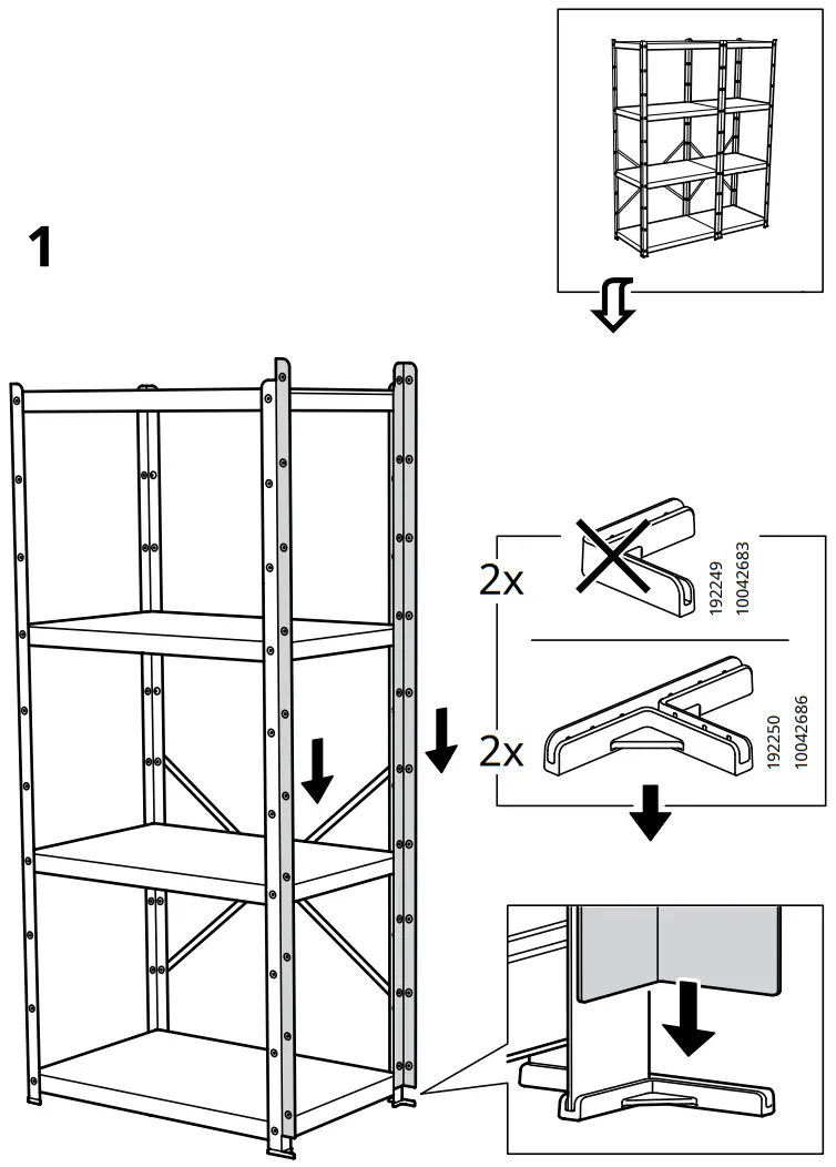 IKEA BROR Storage Unit with Cabinet - Assembly 10