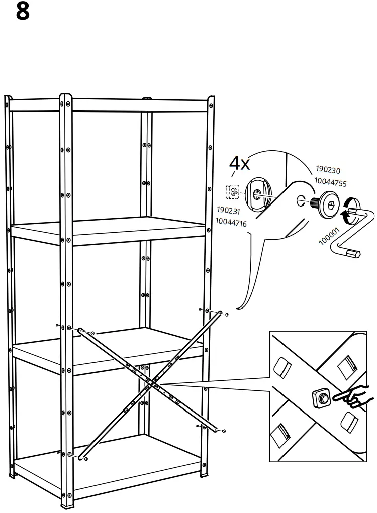 IKEA BROR Storage Unit with Cabinet - Assembly 8
