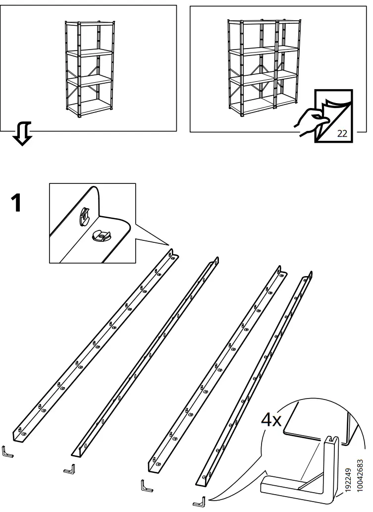 IKEA BROR Storage Unit with Cabinet - Assembly