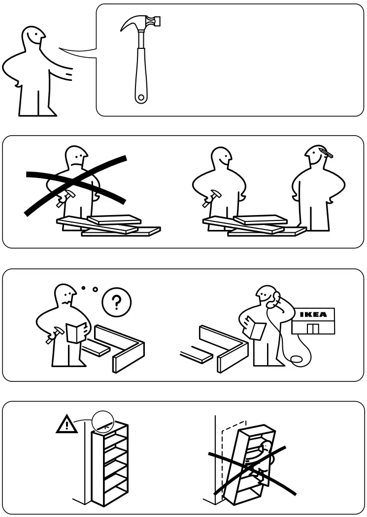 IKEA BROR Storage Unit with Cabinet - Safety