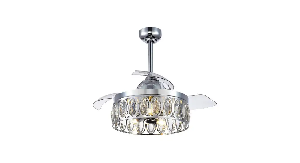 Breezary 24004-ch Ballet 36 Inch Indoor Chrome Crystal Retractable Ceiling Fan Instruction Manual