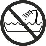 Never use this device close to water