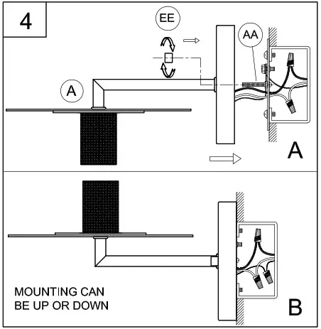 PROGRESS LIGHTING P710112 Wall Bracket Light - Assembly Instructions 6
