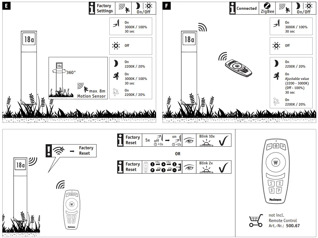 Paulmann 945.15 LED Bollard Light Smart Home Zigbee Padea Twilight Sensor - fig 4