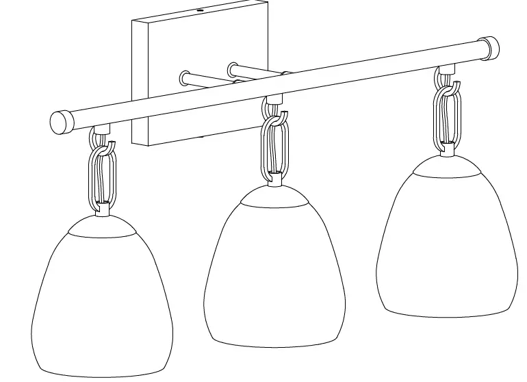 LNC A04970W3 21.7-in 3 Light Polished Gold LED Modern Contemporary Vanity Light 1