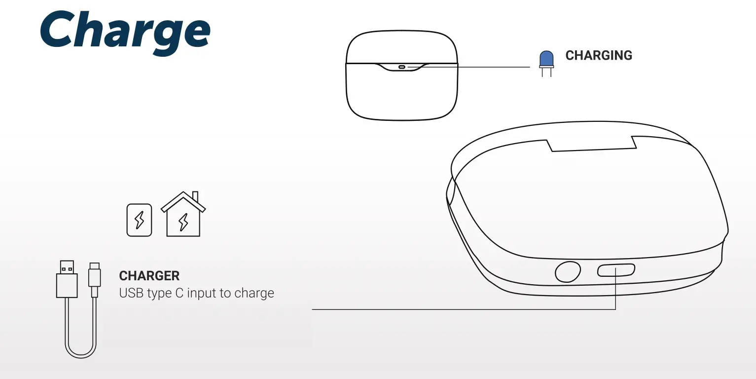 TOZO NC2 ANC Noise Cancelling Headphones - Charge
