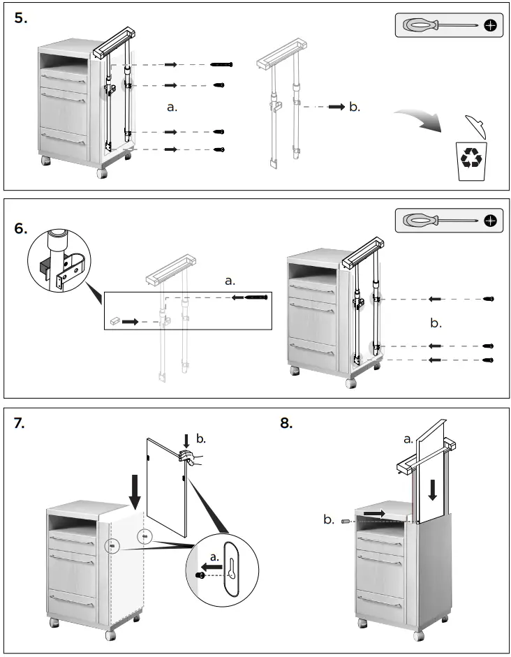 INVACARE 60132024 A02 Tray lifting Mechanism for Sonnet Dual MI - fig 2