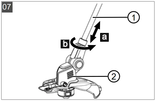 Swivelling cutter head