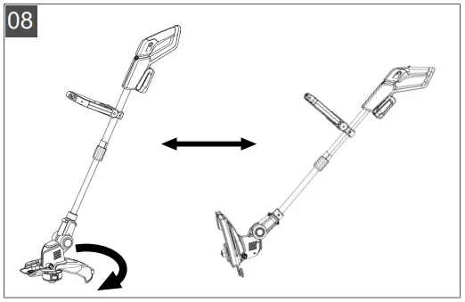 Swivelling cutter head