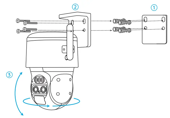 reolink TrackMix Wired LTE Camera - Mount