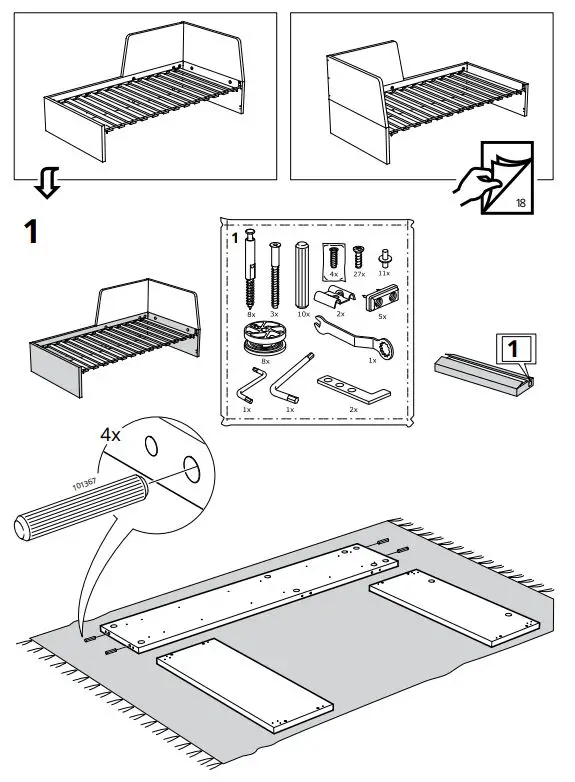 IKEA-FLEKKE-Daybed-Frame-FIG-6