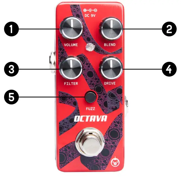 Pigtronix OCT2 Octava Micro - CONTROLS