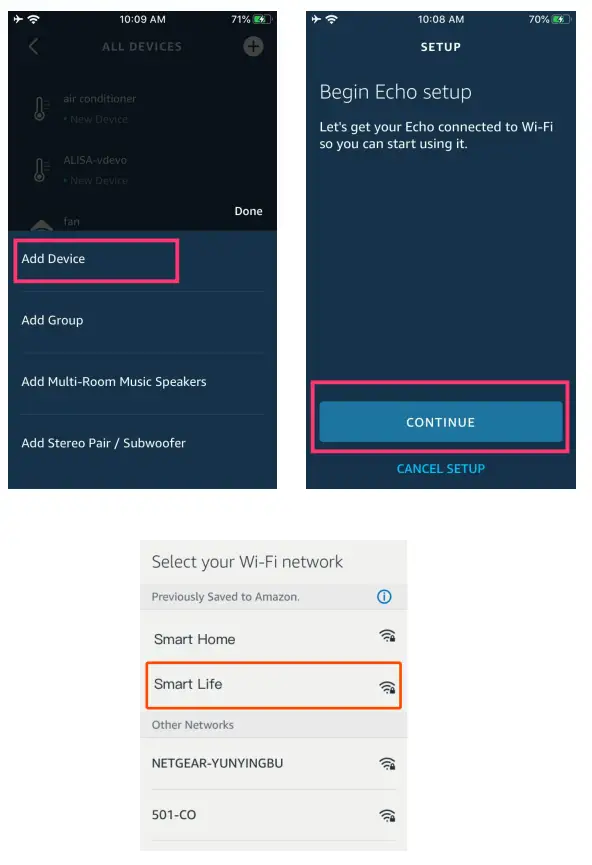 Enter Smart Life Skill in
Alexa APP