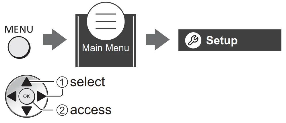 Panasonic TX 75JX940E LED TV - Menu