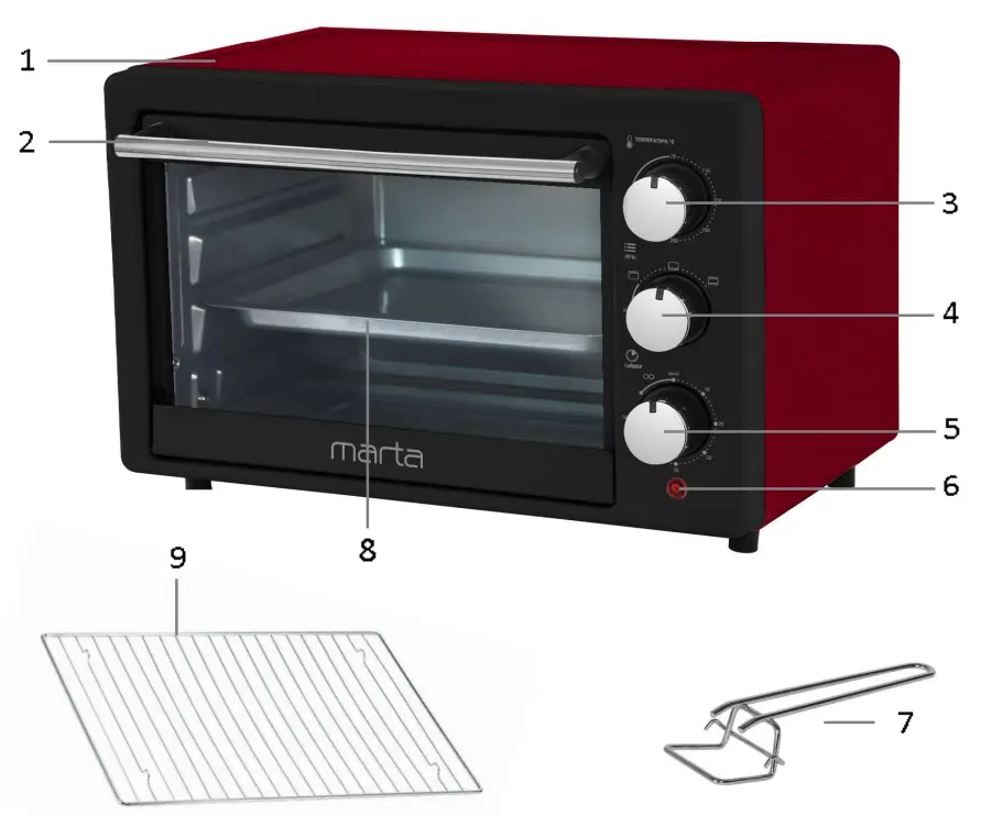 marta-MT-EO4283A Electric Oven-FIG-1