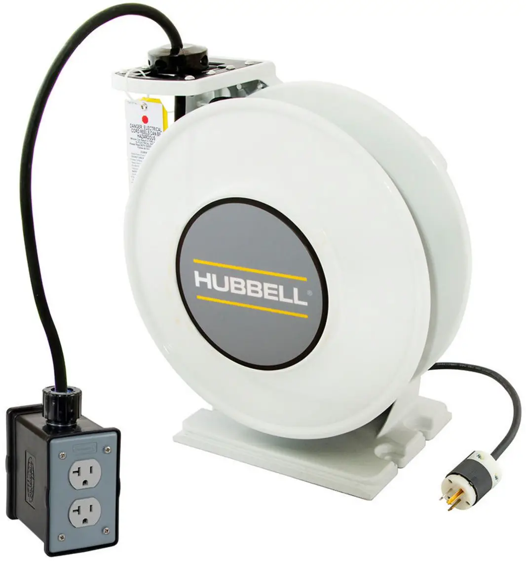 HUBBELL-HBLI35123R20M1-White-Industrial-Reel-with-Black-Portable-Outlet-Box-product