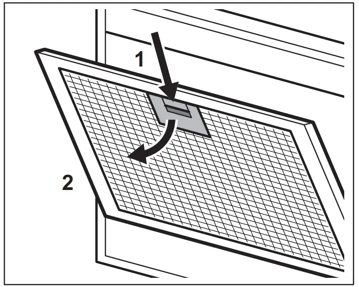 AEG DBB4651M Chimney Hood - clean the filter