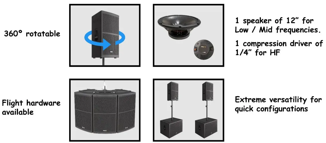 PRO DG SYSTEMS IT 112 PA Apollo Series Linear Arry Speaker - fig