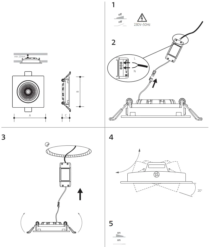 panlux PN14100054 VP COB Suspended LED Light - Figure