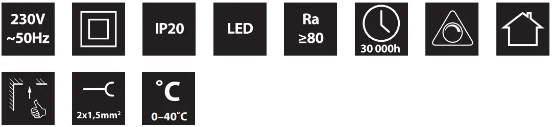 panlux PN14100054 VP COB Suspended LED Light - Symbol