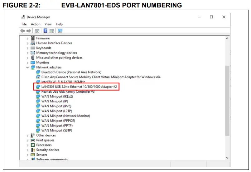 MICROCHIP EVB LAN7801 Ethernet Development System - NUMBERING