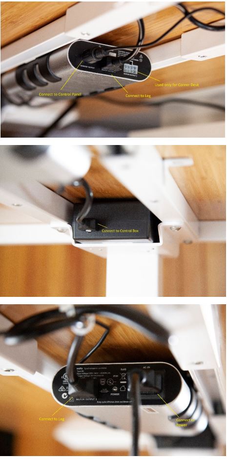 UpDown Desk PRO-Series Electric Standing Desk User Guide - Cable Installation