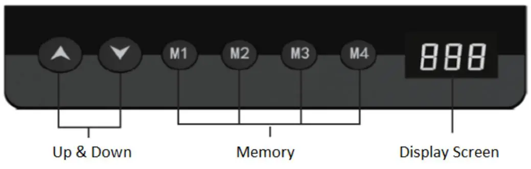 UpDown Desk PRO-Series Electric Standing Desk User Guide - Control Panel Operation