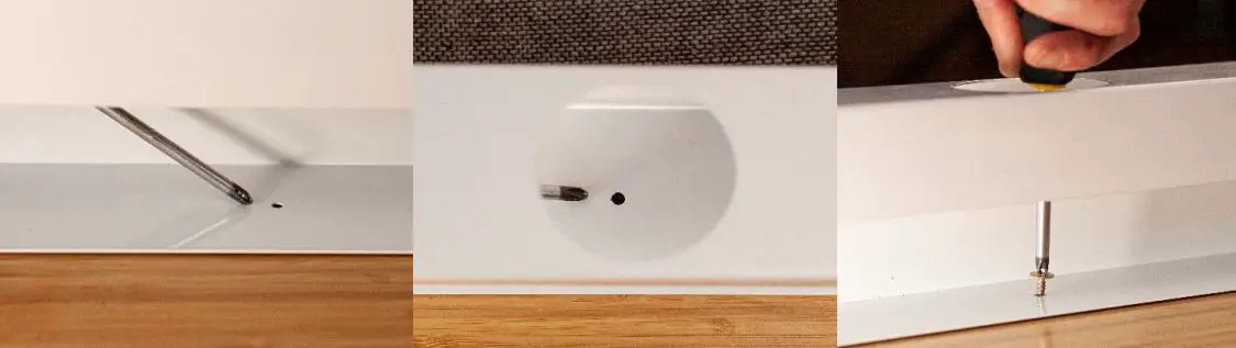 UpDown Desk PRO-Series Electric Standing Desk User Guide - If you peer through each of the large holes of the cable tray